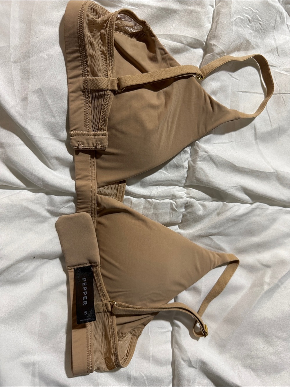 Pepper Tan Triangle Bralette — Smooth Everyday Support